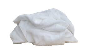 White Cotton Terry Towelling Rag